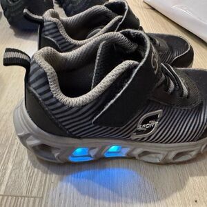 Skechers Kids Black Light-Up Shoes